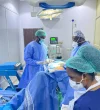 doctors in the theatre perfoming a laparoscopic surgery at clearview Hospital lekki